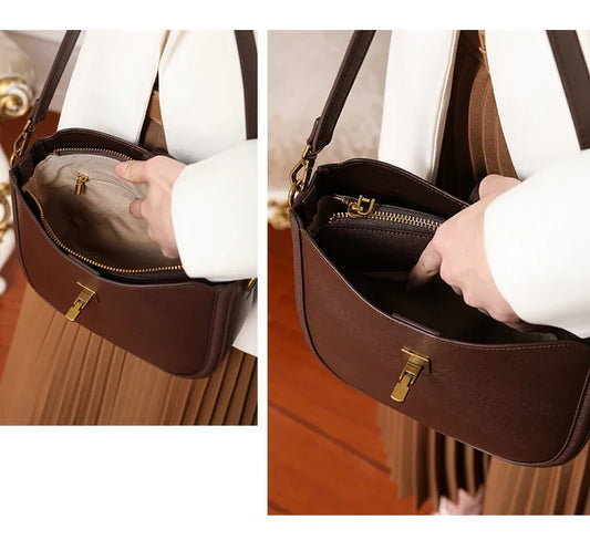 Vintage Luxe Shoulder Bag – Timeless Minimalist Edition