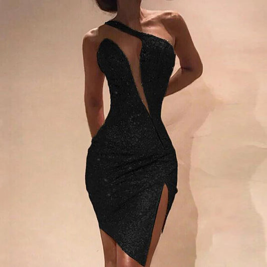 Timeless One-Shoulder Sequin Mini Dress | Modern Blend Boutique
