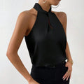 Halter Off Shoulder’s Backless Top’s/ Satin Backless Female Camisole Top/Devine Holiday Blouse/Hanging Neck Strap Vest.