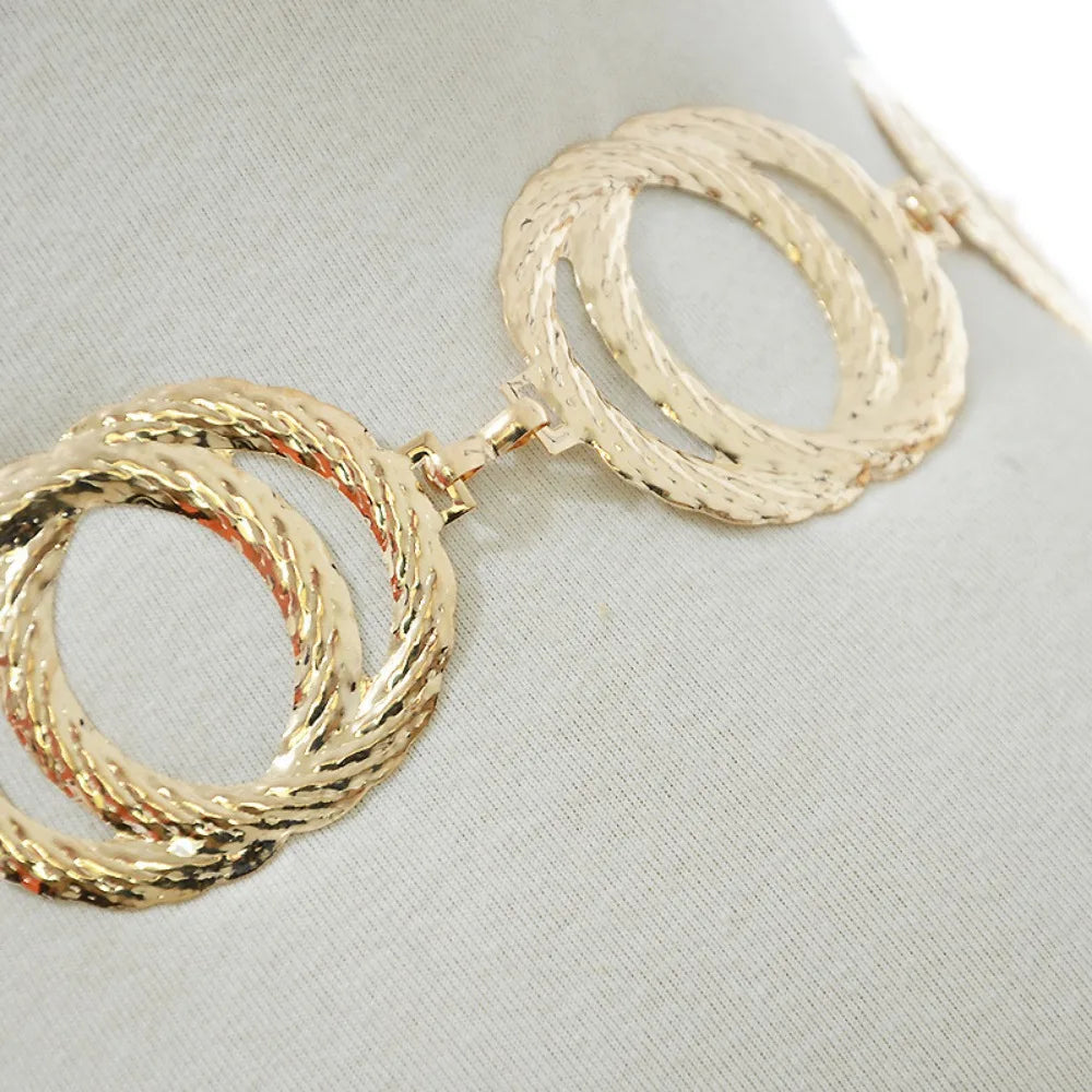 Big O-Ring Chain Belts for Women Girls Body Chain For Party Wedding Daily Accessory Wear.