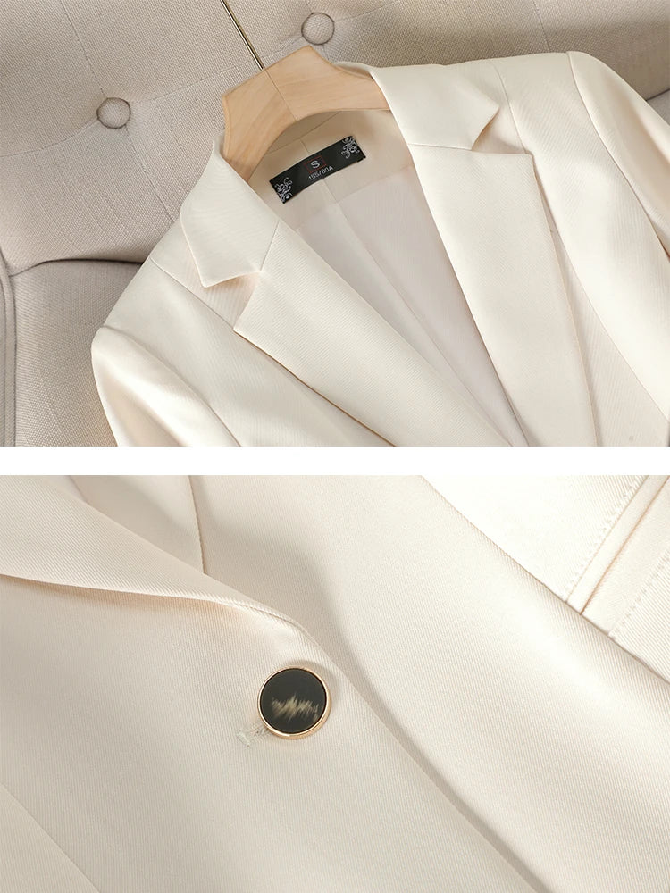 Women’s Tailored Slim Fit Blazer Jacket – Elegant Single Button Office Blazer for Business & Chic Workwear | Modern Blend Boutique
