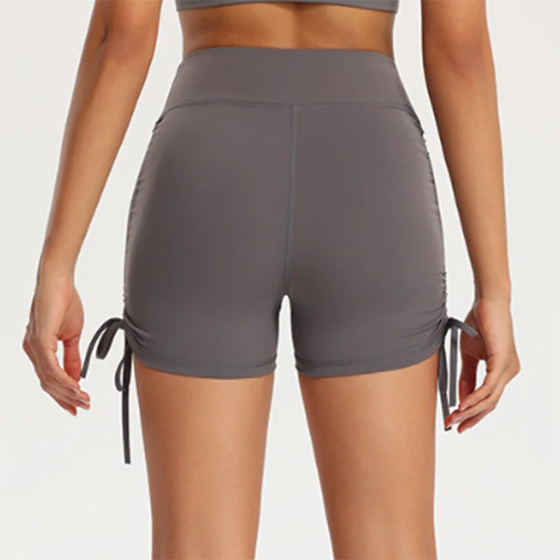 Women's High Waisted Drawstring Shorts Sexy Butt Lifting Gym Yoga Running Shorts Quick Dry Workout Activewear