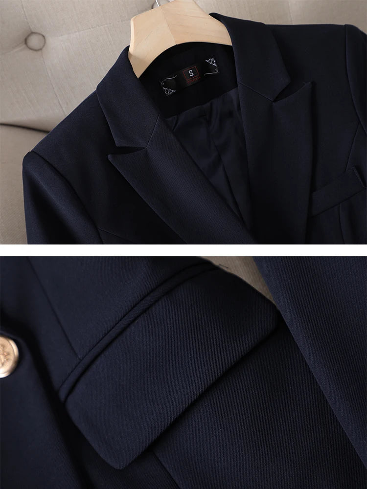 Elegant Fashioned Suit/Women Pant’s/Long Sleeve Solid Blazer/Formal 2 Piece Trouser Set/Single Breasted/Ankle Length Pant’s.