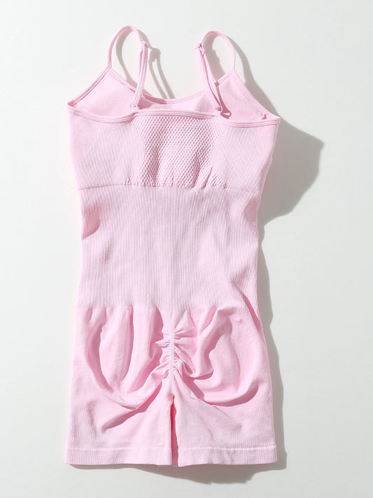 Seamless Sexy Peach Set/All in-one Fitness Wear/Threaded Quick -drying Fitness Sport’s/One piece yoga wear.