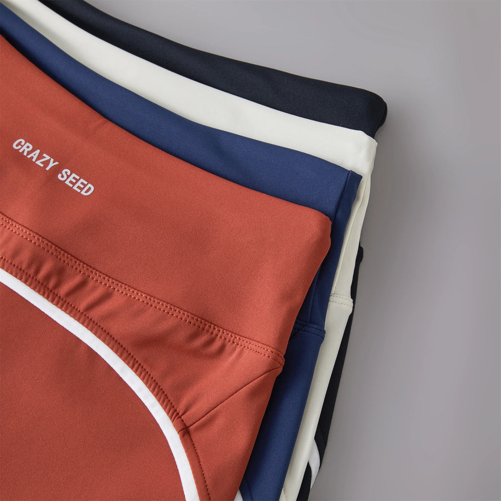 High Colored Temperature Short’s/Color Contrast High Waist Sport’s/Tight Elastic Peach Hip Training Fitness Yoga Hot Pants.