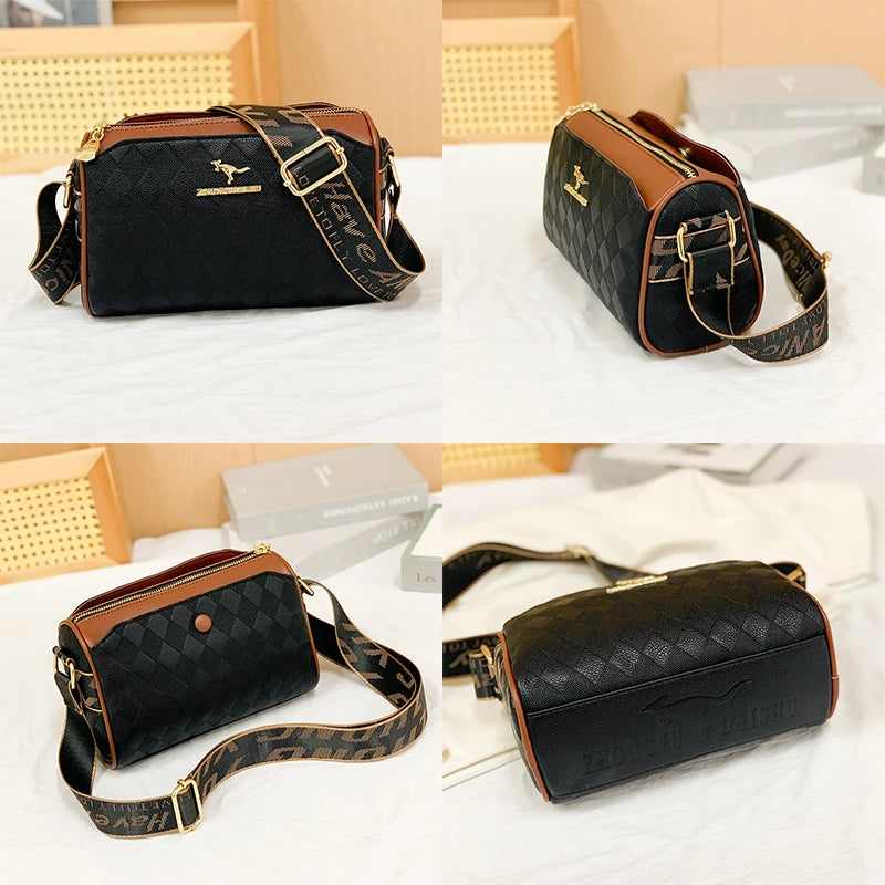Luxury High Quality Women Messenger Bag Famous Designer Lady Shoulder Bags Fashionable Checkered Trendy Crossbody.