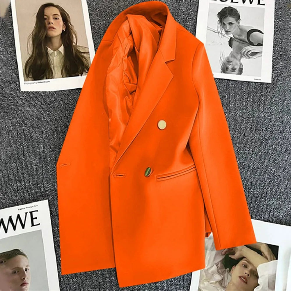 Elegant Single Button Blazer/Autumn Long Sleeve Slimmed Stylish Jacket’s/Single Button Blazer/Casual Chic Tops Coat’s.