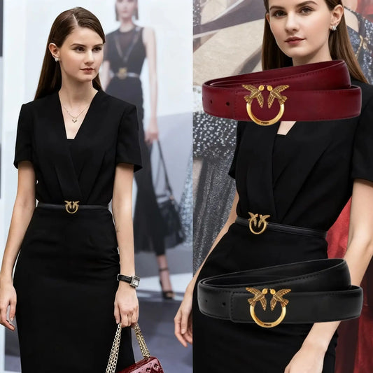 Genuine Leather Belt/Jean Minimalist Belt/ Stylish Casual Belt’s/Fashion Western/Trendy Waist Cincher Female Accessories.