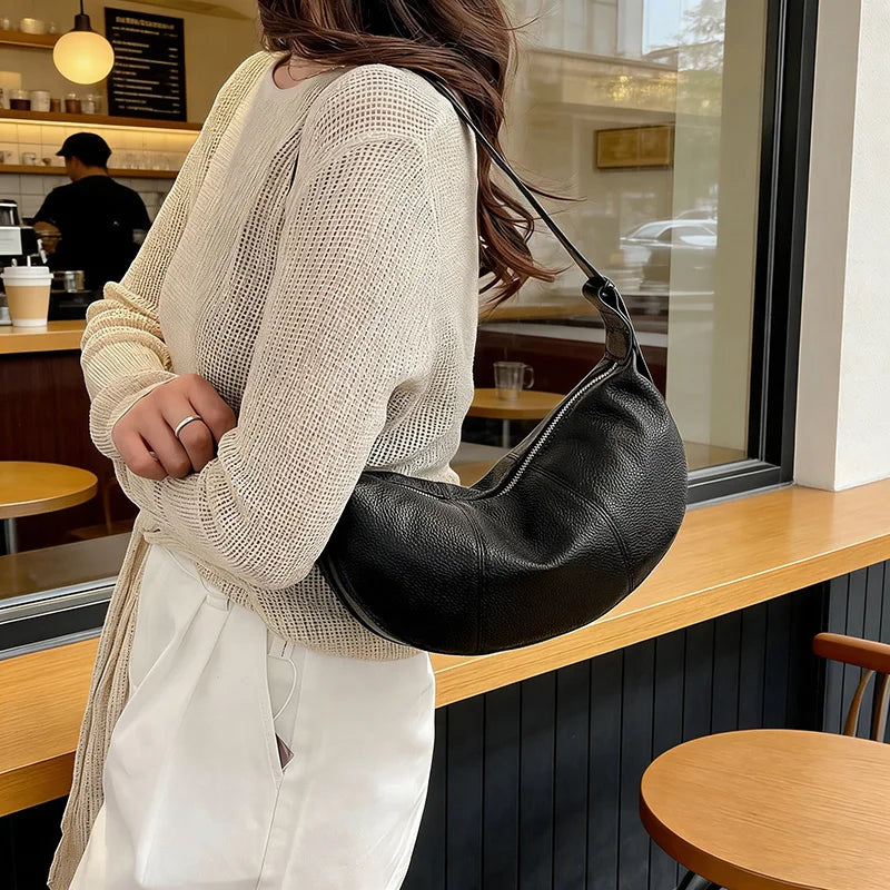 100% Genuine Leather Tote Bag – Premium Minimalist Elegance