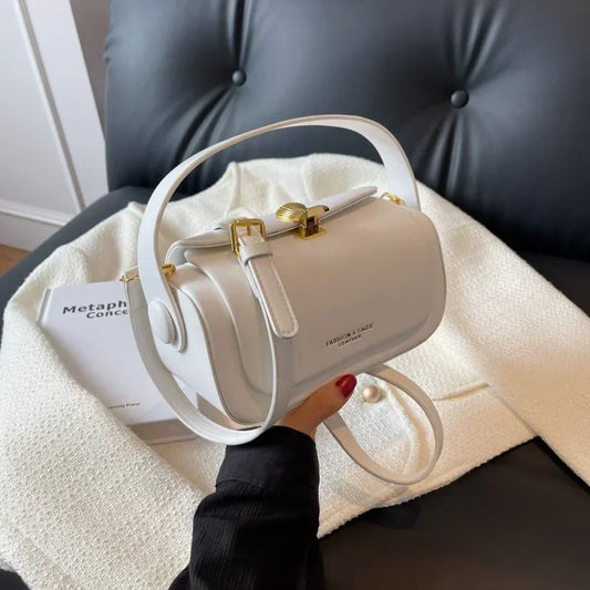 Classic Black Shoulder Handbag/Versatile Retro Crossbody Square Bags/New Large Capacity Textured Leather Flap Handbags.