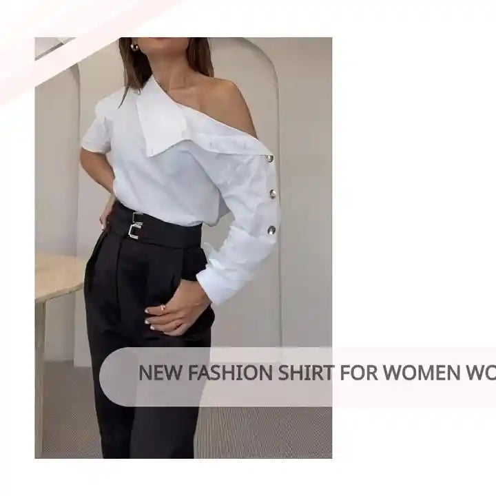 New Fashion Shirt For Women Women 2025 Casual Long-sleeve Button Women&#039;s Blouse Spring Chic White Tops Office Shirts Female by@Outfy